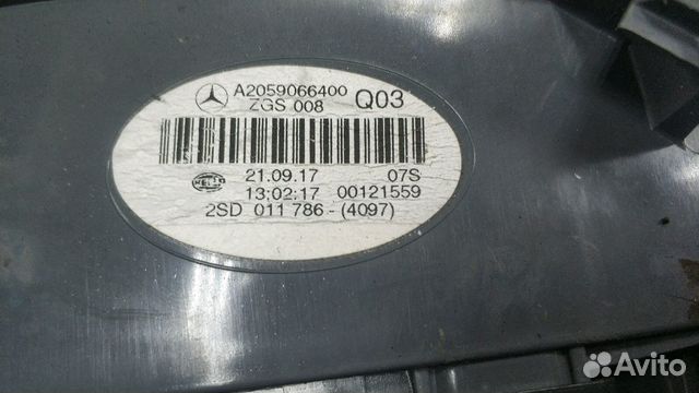 Mercedes w205 coupe фонарь правый битый Mercedes w205 coupe фонарь правый битый