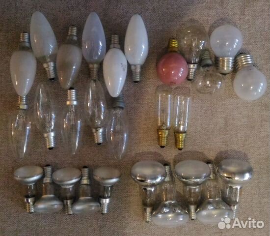 Лампы накаливания Е14 и Е27