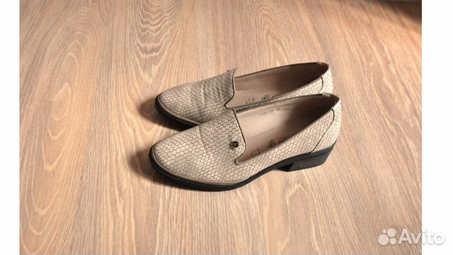 Туфли женские, слиперы, лоферы, золотистые, 38