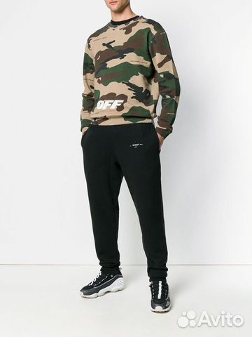Off-White толстовка свитшот в камуфляжной окраске Off-White толстовка свитшот в камуфляжной окраске