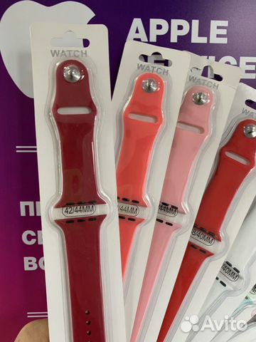 Силиконовые ремешки на Apple Watch 38/40/42/44mm Силиконовые ремешки на Apple Watch 38/40/42/44mm