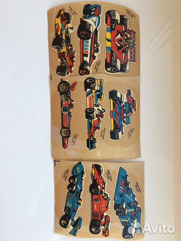 Переводилки наклейки гоночные машинки СССР