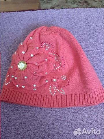 Шапка на девочку 6-8 лет