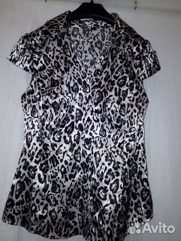Шелковая блузка с леопардовым принтом