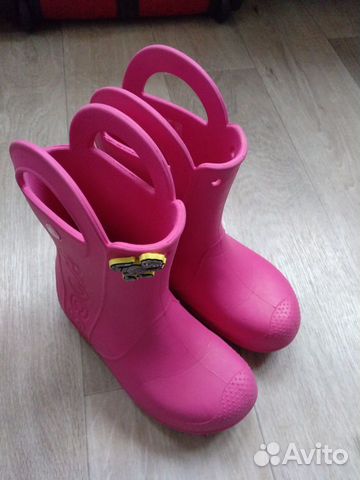Сапоги резиновые crocs для девочки р.34-35