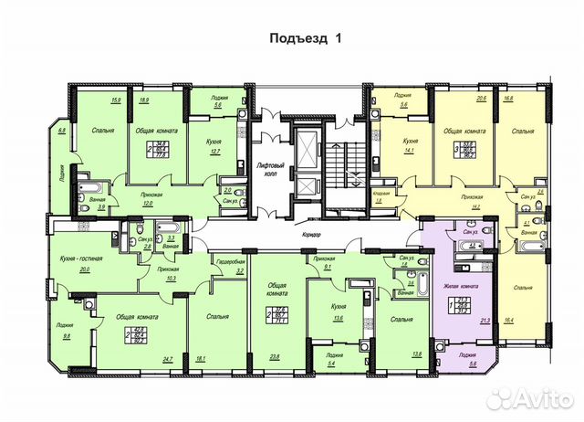 Планировки квартир ставрополь 2-к квартира, 77.8 м², 2/12 эт. купить 89889581788 +79889581788 Ставропольский к