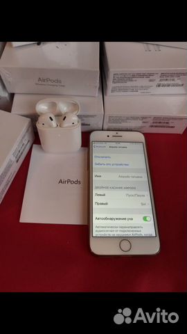 AirPods 2 с анимацией,с датчиком,с настройками