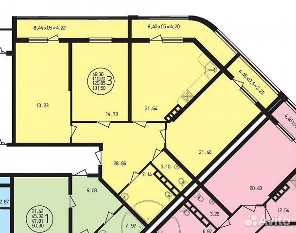 3-к квартира, 120 м², 9/17 эт.