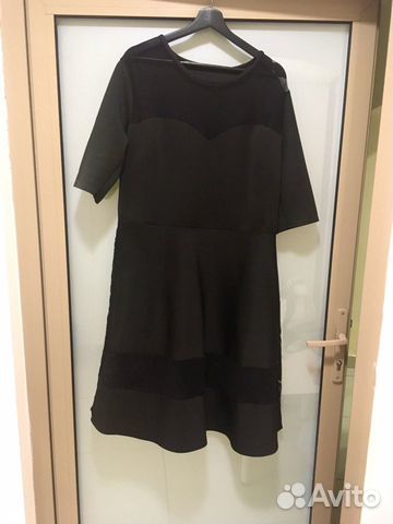 Изящное чёрное платье 50-52-54 Изящное чёрное платье 50-52-54