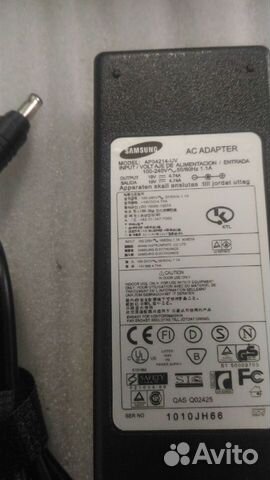 Зарядное устройство для ноутбука SAMSUNG Зарядное устройство для ноутбука SAMSUNG