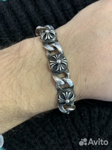 Браслет Chrome Hearts серебро крест Браслет Chrome Hearts серебро крест