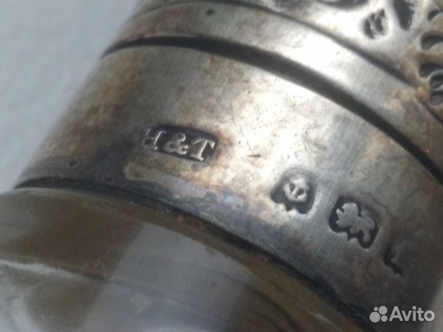 Флакон для духов 1905 год серебро Англия старая Флакон для духов 1905 год серебро Англия старая