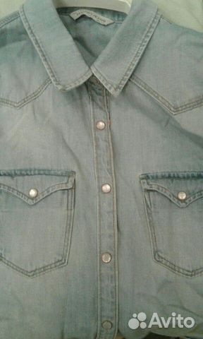Джинсовая рубашка mango jeans Джинсовая рубашка mango jeans