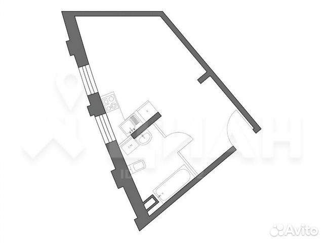 1-к квартира, 29 м², 33/39 эт. 1-к квартира, 29 м², 33/39 эт.