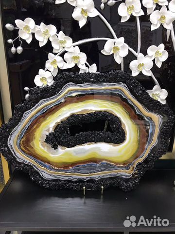 Картина Жеода Оникс из эпоксидной смолы