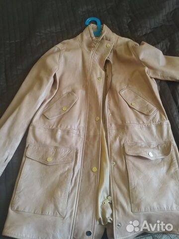 Куртка парка кожаная длинная