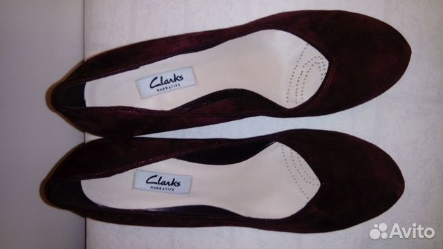 Новые туфли Clarks бордо замша 391/2-40р (6 1/2)