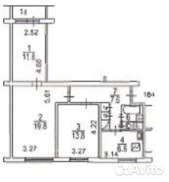 Комната 13.8 м² в 1-к, 11/12 эт. Комната 13.8 м² в 1-к, 11/12 эт.