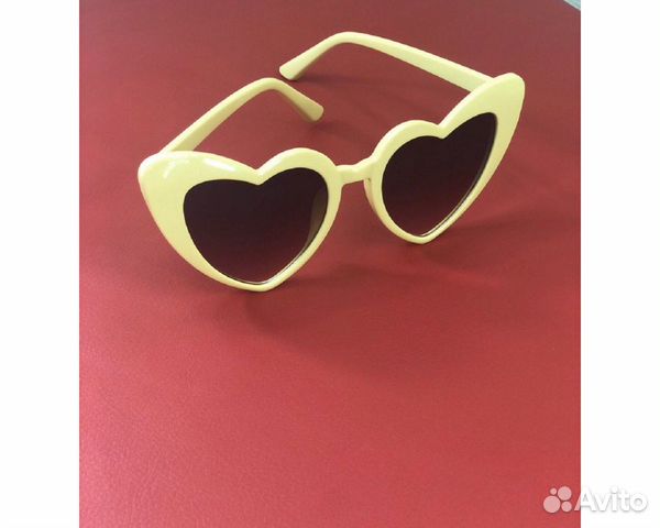Прокат очки сердечки желтые Прокат очки сердечки желтые
