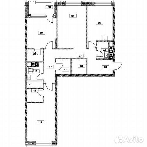 3-к квартира, 94.9 м², 3/12 эт. 3-к квартира, 94.9 м², 3/12 эт.