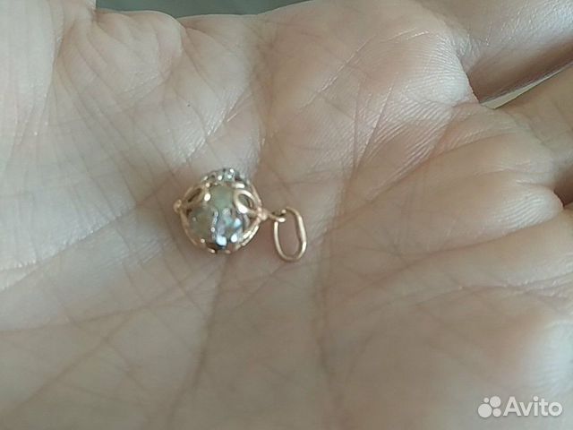 Новый золотой кулон с жемчугом