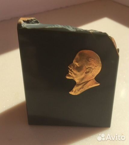 Винтаж: Барельеф В.И.Ленина, латунь, камень Винтаж: Барельеф В.И.Ленина, латунь, камень