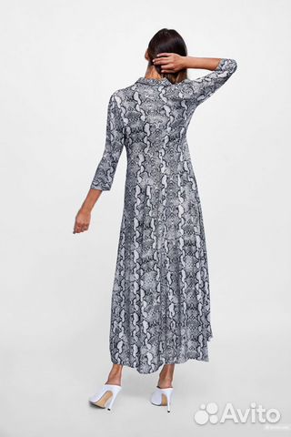 Платье Zara змеиный принт
