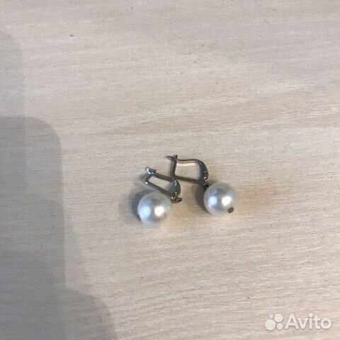 Бусы (тяжелые не из пластика),серьги с жемчугом