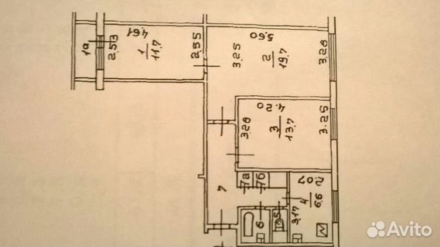 3-к квартира, 65 м², 3/12 эт. 3-к квартира, 65 м², 3/12 эт.