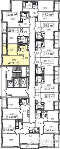 1-к квартира, 40.3 м², 10/25 эт. 1-к квартира, 40.3 м², 10/25 эт.
