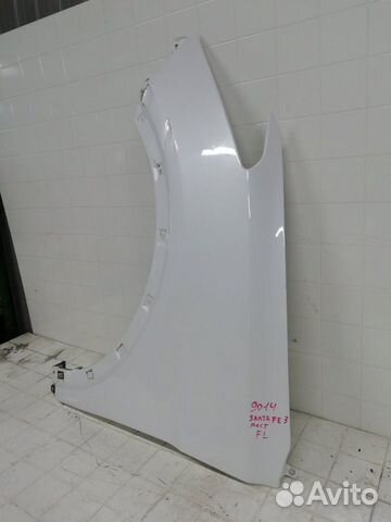 Крыло белое переднее левое Hyundai Santa Fe 3