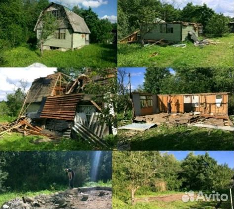 Снос демонтаж домов Расчистка участка Вывоз мусора
