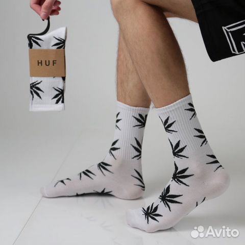 Носки HUF бело-черные Носки HUF бело-черные