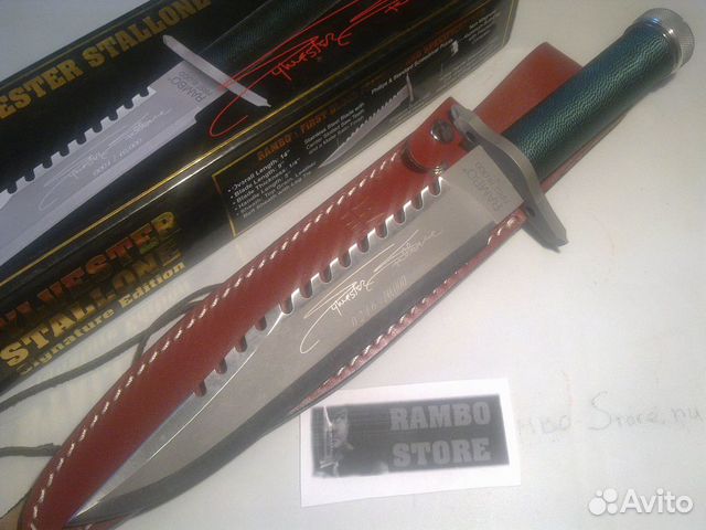Нож Рэмбо 1 Коллекционный оригинал Stallone signat