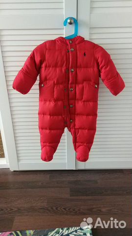 Зимний комбинезон на пуху Ralph Lauren до 6 мес