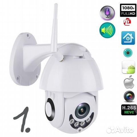 Уличная поворотная Wifi IP камера 1080p на 2 и 3мп Уличная поворотная Wifi IP камера 1080p на 2 и 3мп