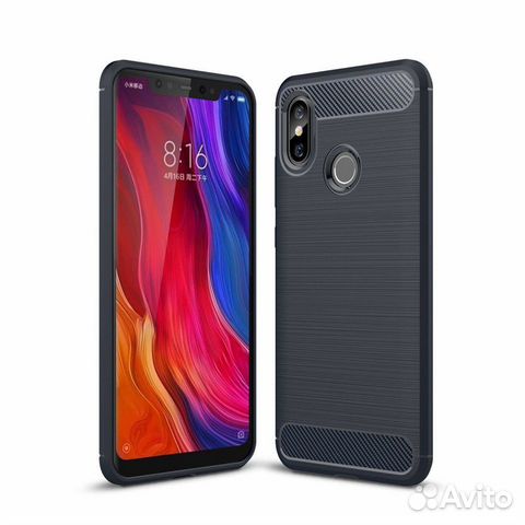 Чехол для Xiaomi Mi 8 (темно-синий)