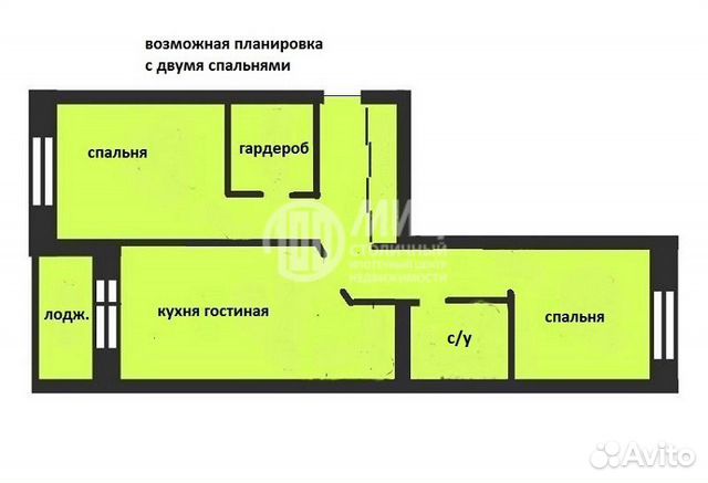 2-к квартира, 63.7 м², 4/25 эт.