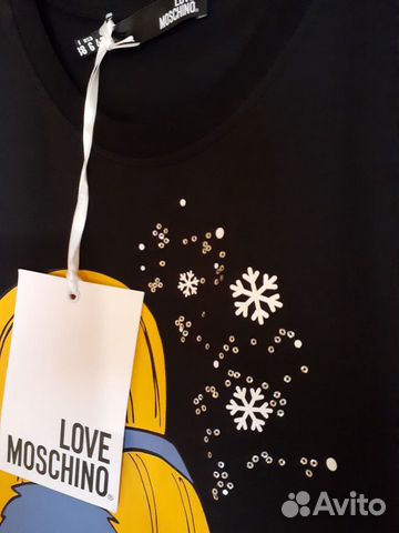 Футболка с логотипом Love Moschino Италия оригинал