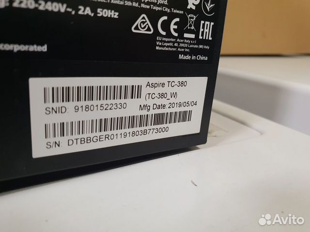 Новый системный блок Acer Aspire TC-380 Новый системный блок Acer Aspire TC-380