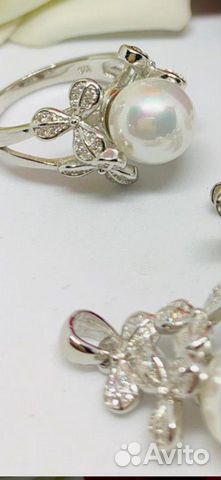 Серебро 925 проба комплект (кольцо+серьги+ подвеск