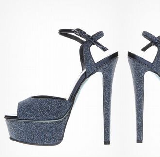 Босоножки Nando Muzi (синие блеск.)