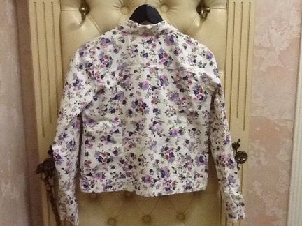 Летний, хлопковый пиджак- куртка для девочки
