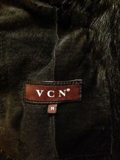 Дубленка чёрная с отделкой меха тоскана