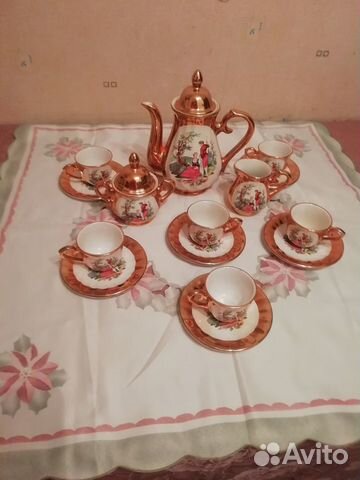 Кофейный сервиз золотой 