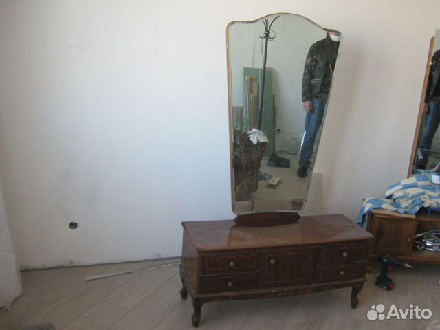 Зеркало с тумбой (Трюмо, винтаж, Венгрия 60-70х)