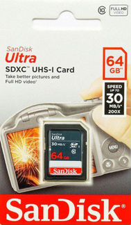 Sdxc карта 64GB Class 10 sandisk Ultra