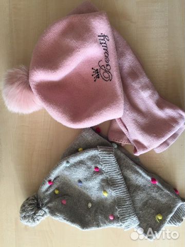Комплект шапка и шарф для девочки
