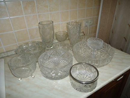 Хрустальные вазы и др. хрустальная посуда