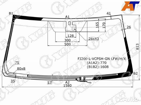 Стекло лобовое toyota land cruiser 200